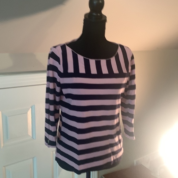Talbots Tops - Talbots knit top pink a navy